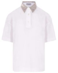Brunello Cucinelli - Sequin Embellished Short Sleeved Polo Shirt - Lyst