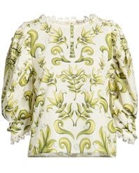 FARM Rio - Floral Print Three-Quarter Sleeve Top - Lyst
