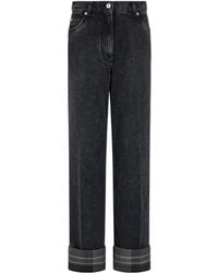 Ferragamo - Ferragamo Straight-Leg Turn-Up Jeans - Lyst