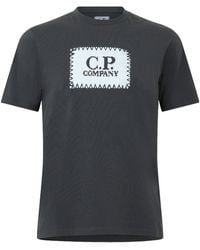 C.P. Company - Block Logo Regular Fit T-Shirt - Lyst