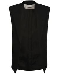 Jil Sander - V-Neck Tailored Vest - Lyst