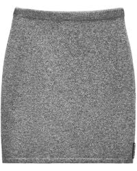 Alexander Wang - Wool-Blend Hotfix Miniskirt - Lyst
