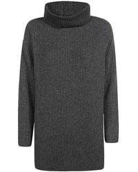 Emporio Armani - Roll-Neck Ribbed-Knit Jumper - Lyst