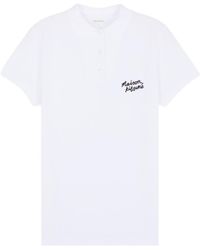 Maison Kitsuné - Maison Kitsuné Handwriting Short Sleeved Polo Shirt - Lyst