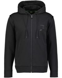 BOSS - Zip-Up Drawstring Hoodie - Lyst