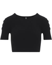 Wolford - Seamless Short-Sleeved Cropped T-Shirt - Lyst