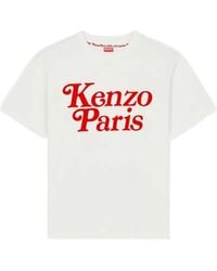 KENZO - Logo Printed Crewneck T-Shirt - Lyst