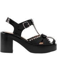 Bally - Pasely Perforated Studded Leather Platform Sandals - Lyst