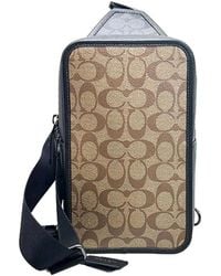 COACH - Logo Pattern Cross-Body Bag - Lyst