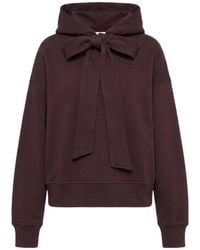 Closed - Bow-Detail Hooded Sweatshirt - Lyst