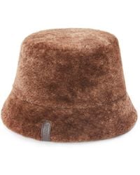 Loewe - Bucket Hat In Shearling - Lyst