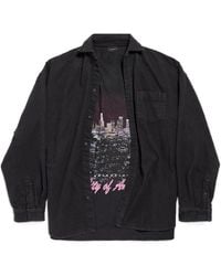 Balenciaga - Graphic Printed Layered Shirt - Lyst