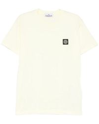 Stone Island - Logo Cotton T-Shirt - Lyst