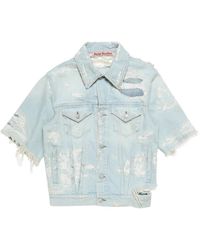 Acne Studios - Distressed Denim Jacket - Lyst