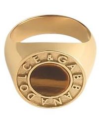 Dolce & Gabbana - Logo-Embossed Ring - Lyst