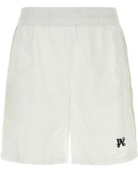 Palm Angels - Logo Embroidered Striped Shorts - Lyst