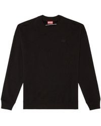 DIESEL - Rob-Megoval-D Logo Embroidered Sweatshirt - Lyst