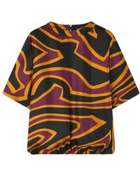 PUCCI - Labirinto Print Silk Top - Lyst