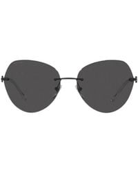 BVLGARI - Engraved-Logo Geometric-Frame Sunglasses - Lyst