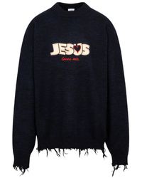Vetements - Round-Neck And Long-Sleeved Sweater - Lyst