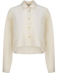 Alysi - Long Sleeve Cropped Shirt - Lyst