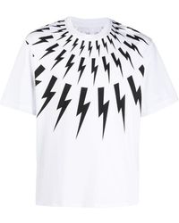 Neil Barrett - Lightning Printed T-Shirt - Lyst