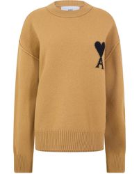 Ami Paris - Crew Neck Knit Sweater - Lyst