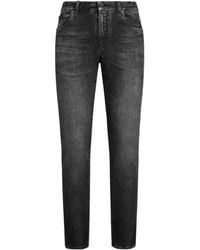 Dolce & Gabbana - Logo Plaque Slim Fit Jeans - Lyst