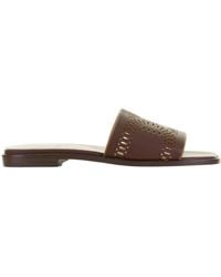 Tod's - Laser-Cut Open-Toe Sandals - Lyst