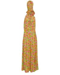 Magda Butrym - Floral-Appliqué Hooded Maxi Dress - Lyst