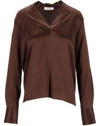Al Duca d'Aosta - Long-Sleeve V-Neck Top - Lyst