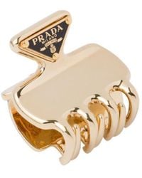 Prada - Logo Detailed Claw Hair Clip - Lyst