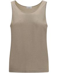 Brunello Cucinelli - Luminous Knit Tank Top - Lyst