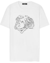 Versace - Embellished Crewneck T-Shirt - Lyst