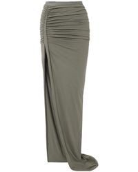 Rick Owens - Ruched Maxi Skirt - Lyst