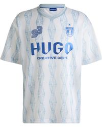 BOSS - Vneck Shortsleeve Jerseystyle Tshirt - Lyst