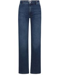 FRAME - High-Waisted Straight-Leg Jeans - Lyst