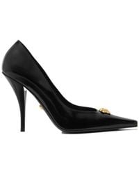 Versace - 110Mm La Medusa Leather Heeled Pumps - Lyst