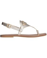 Liu Jo - Metallic-Effect Thong Sandals - Lyst