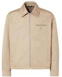 Fendi - Ff Logo Plaque Zip-Up Blouson - Lyst