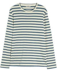 Jil Sander - Striped Crew-Neck T-Shirt - Lyst