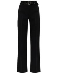 Ganni - Belted Trousers - Lyst