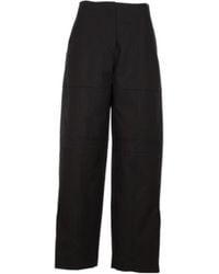 Jil Sander - High-Waist Straight-Leg Trousers - Lyst