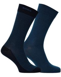 BOSS - Comfortable Striped Socks - Lyst