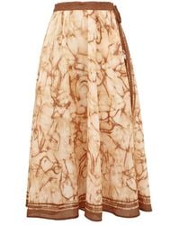 Zimmermann - Indra Midi Skirt - Lyst