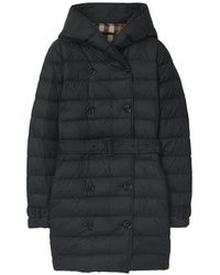 Burberry - Short Nylon Hooded Puffer Coat - Lyst