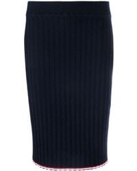 Thom Browne - Ribbed-Knit Cashmere Pencil Skirt - Lyst