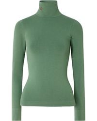 Perfect Moment - Ribbed Thermal Modal-Blend Turtleneck Top - Lyst