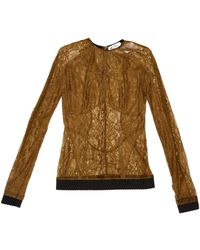 The Attico - The Lace Detailed Round Neck Top - Lyst