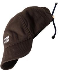 Miu Miu - Logo Embroidered Baseball Cap - Lyst